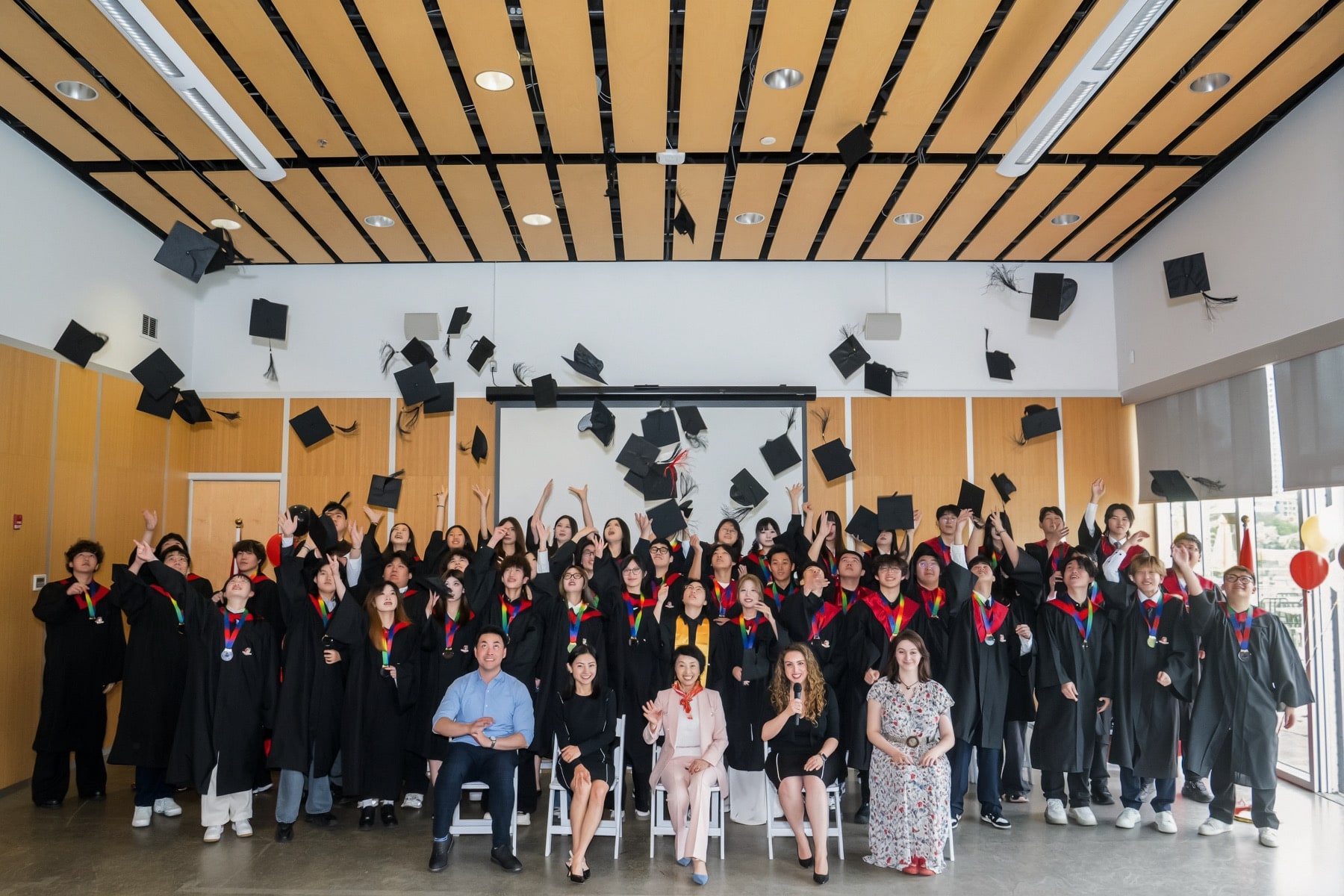 Graduation ceremony, the cap toss