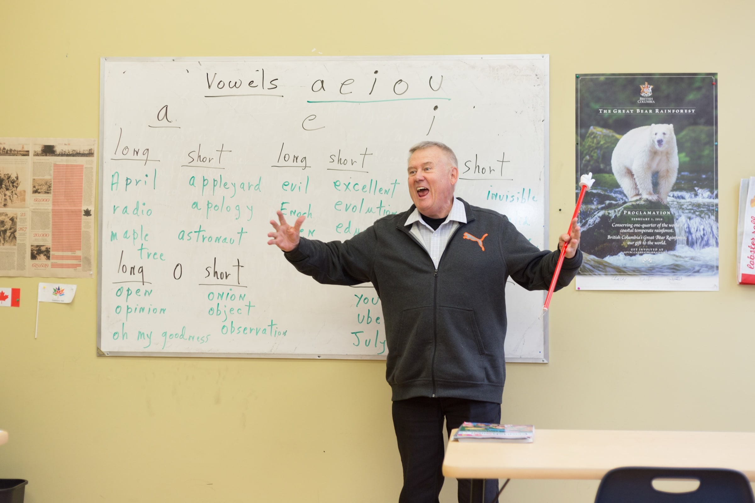 English class · a vowels lesson