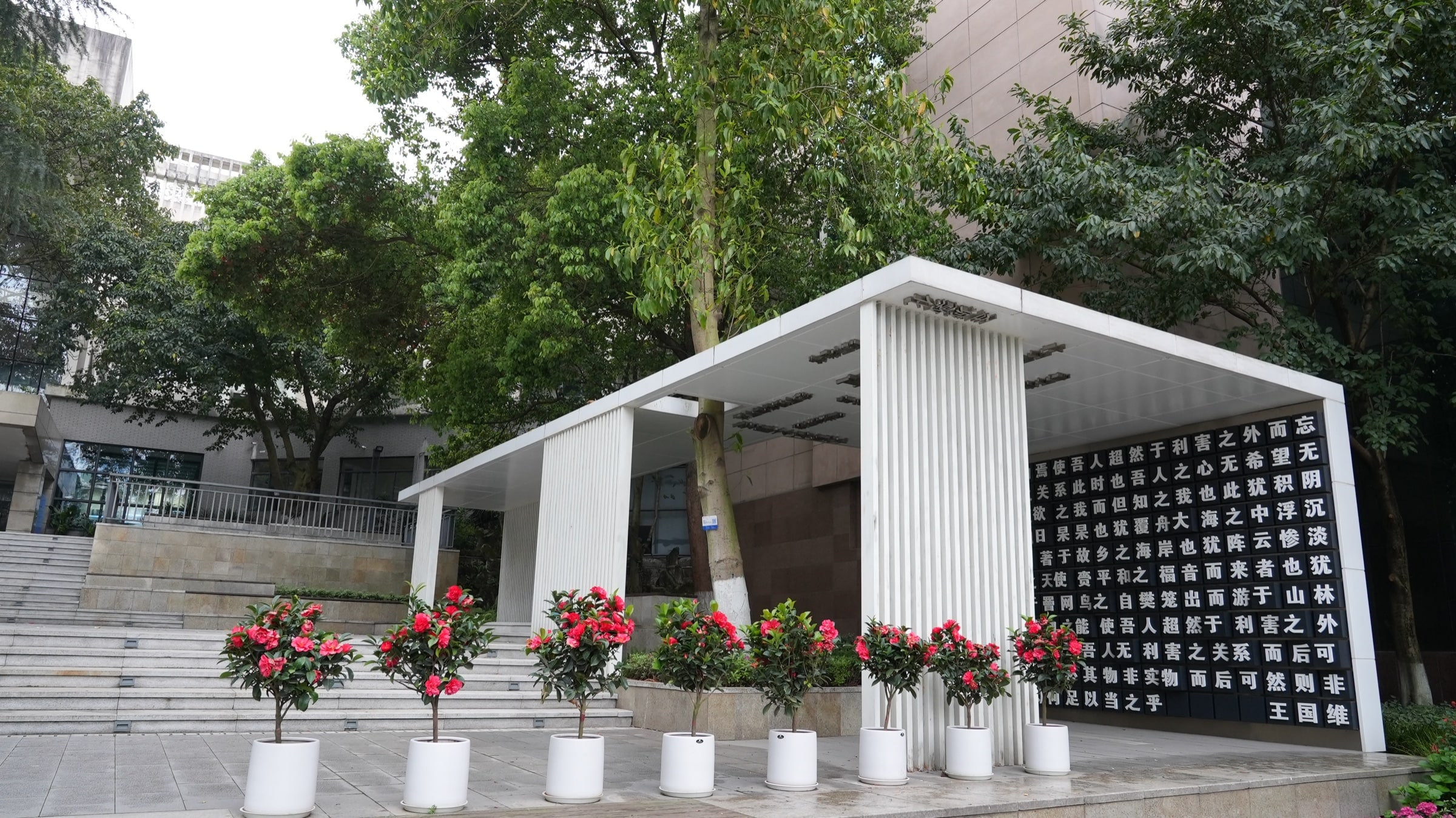 Reading corridor · a corner of campus